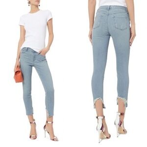 J BRAND Capri Cropped Light Wash Skinny Jeans Sz 24